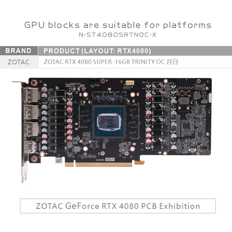 Bykski N-ST4080SRTNOC-X GPU Bl - огляд і ціна Rtx 4080 Water Cooling Block